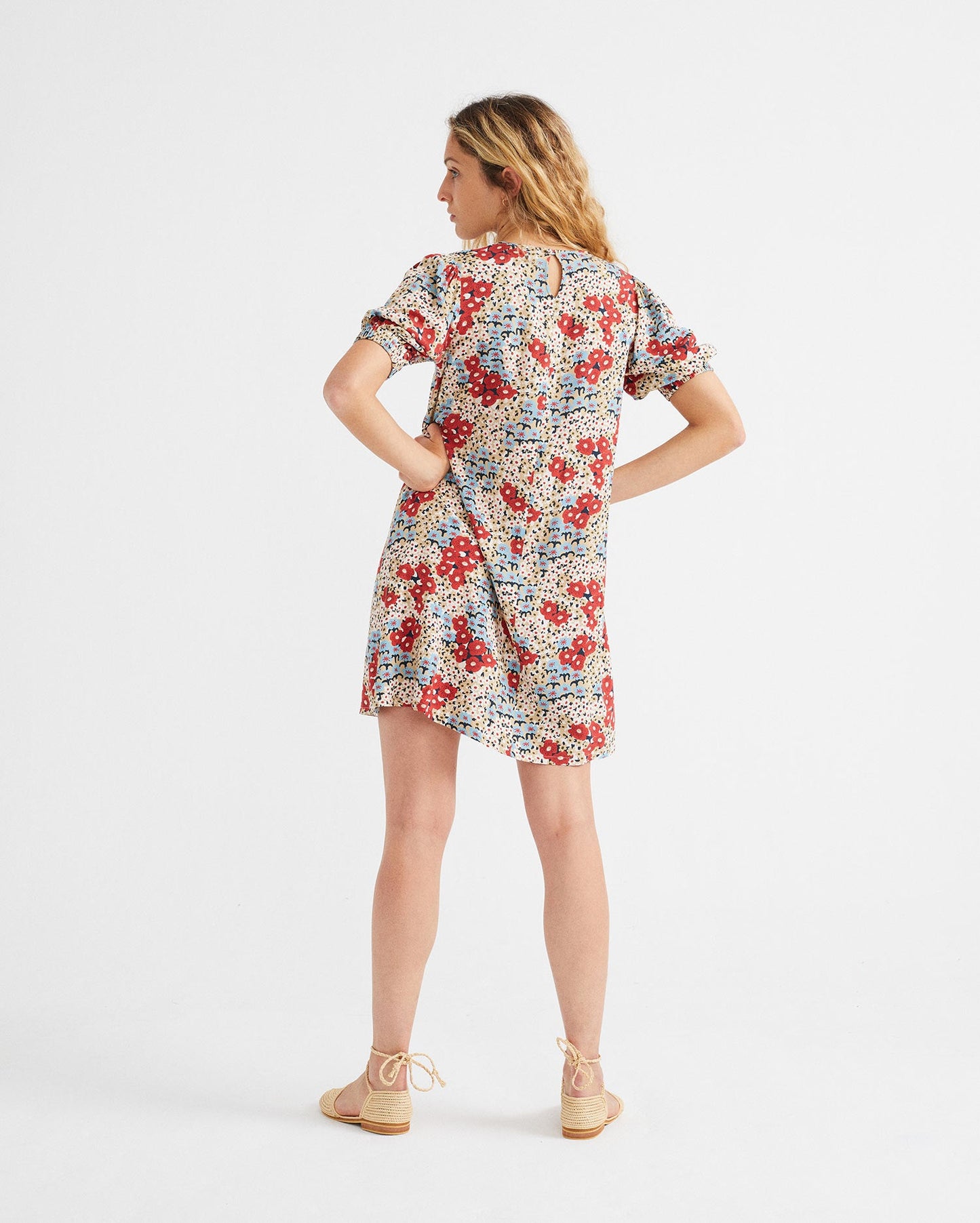 Robe courte fleurie en lenzing ecovero - Floreta