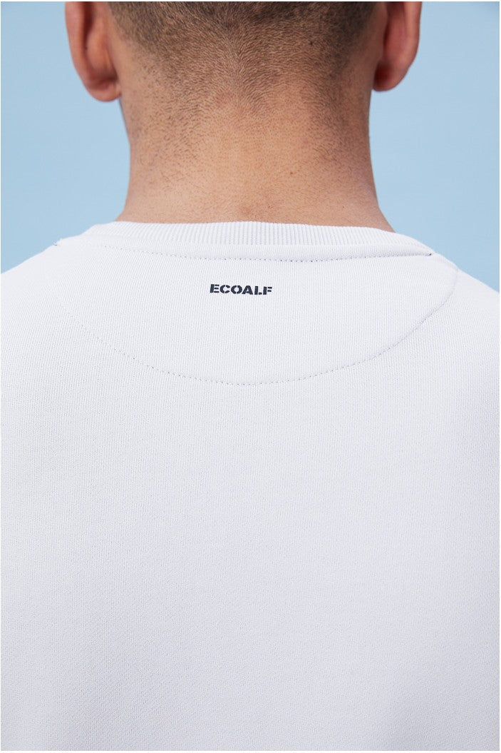 Sweat rayé blanc en coton bio - Sherman