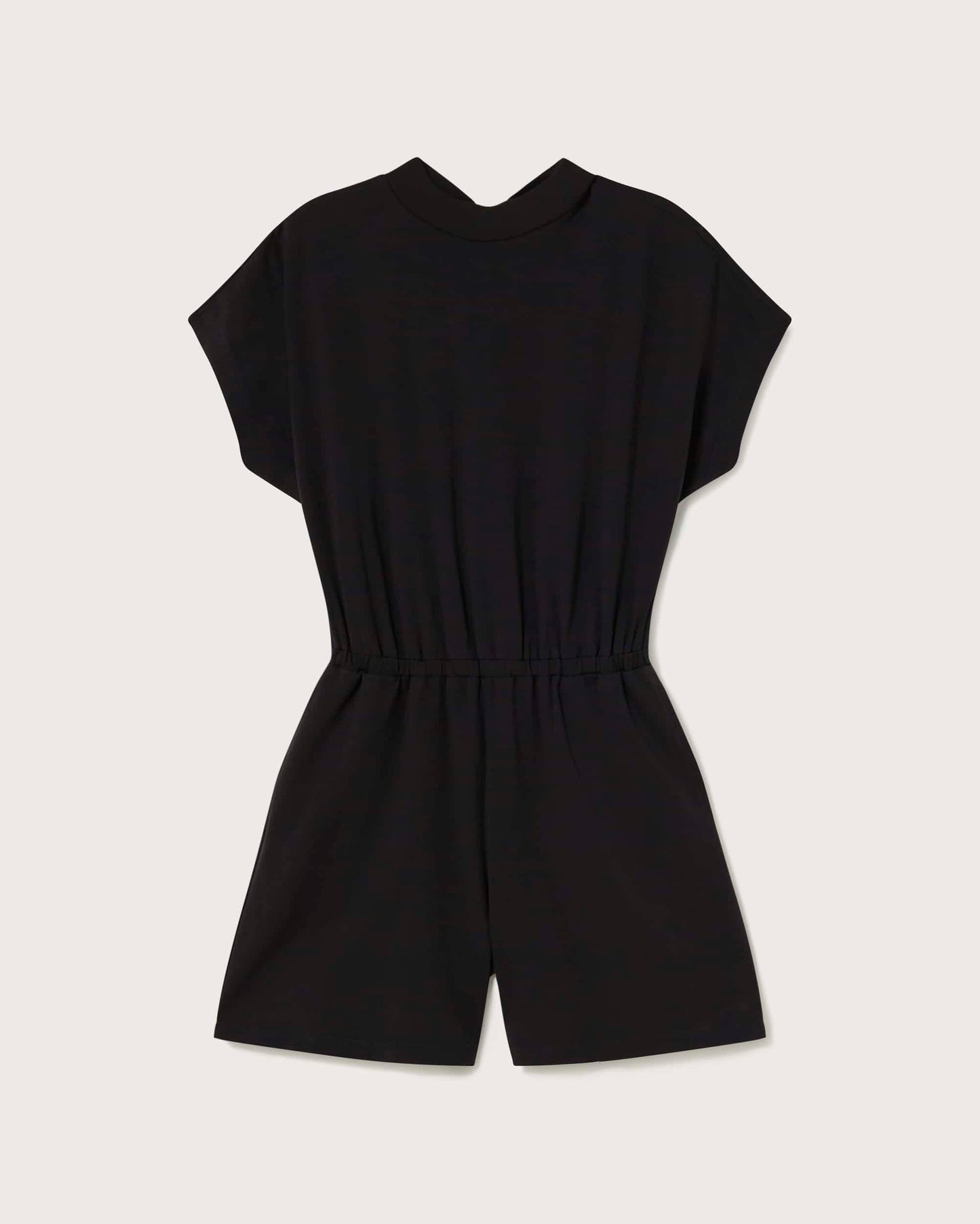 Combishort noire en coton bio - black voltaire