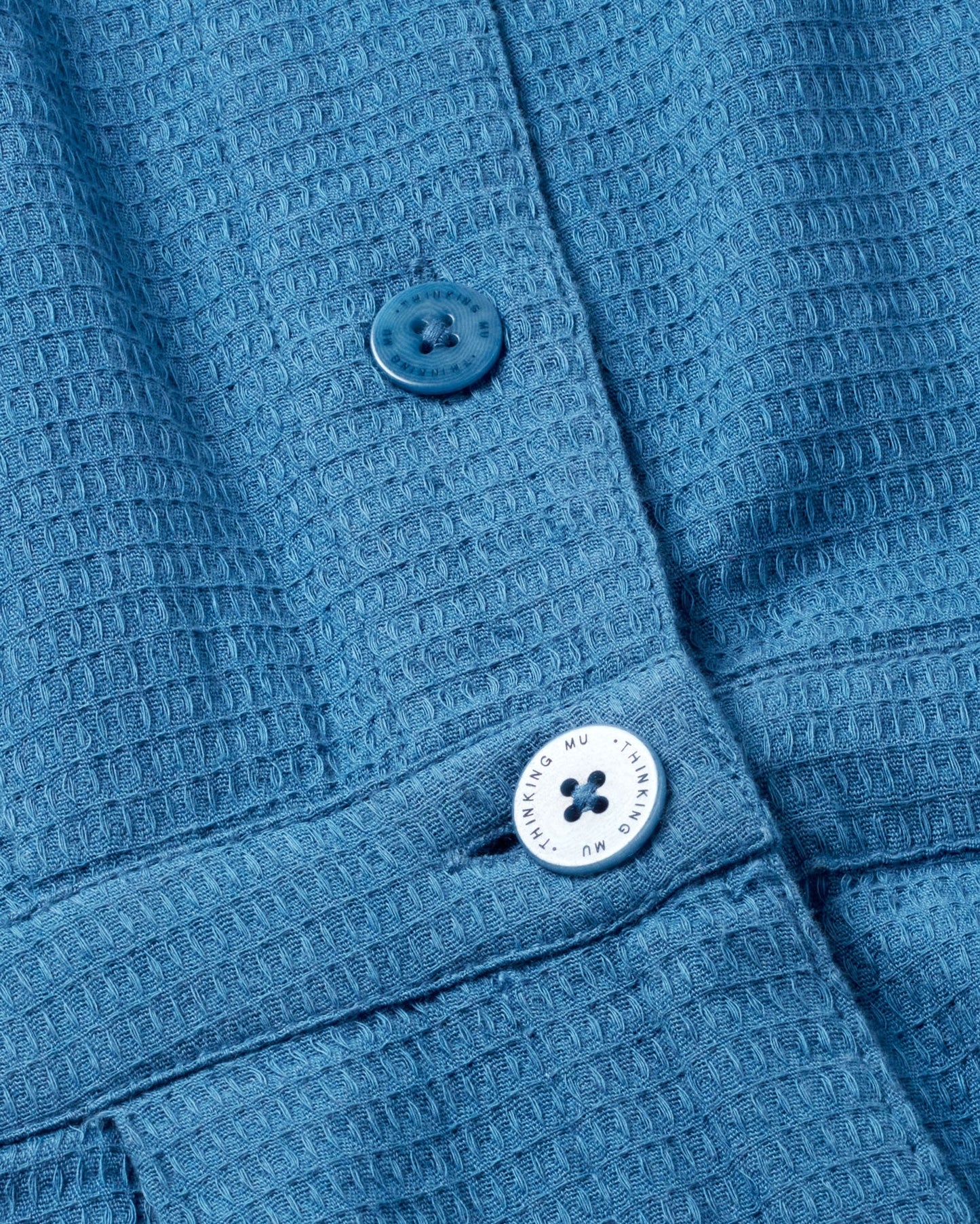 Combishort en coton bio | Bleu "dark heritage loop agata jumpsuit"