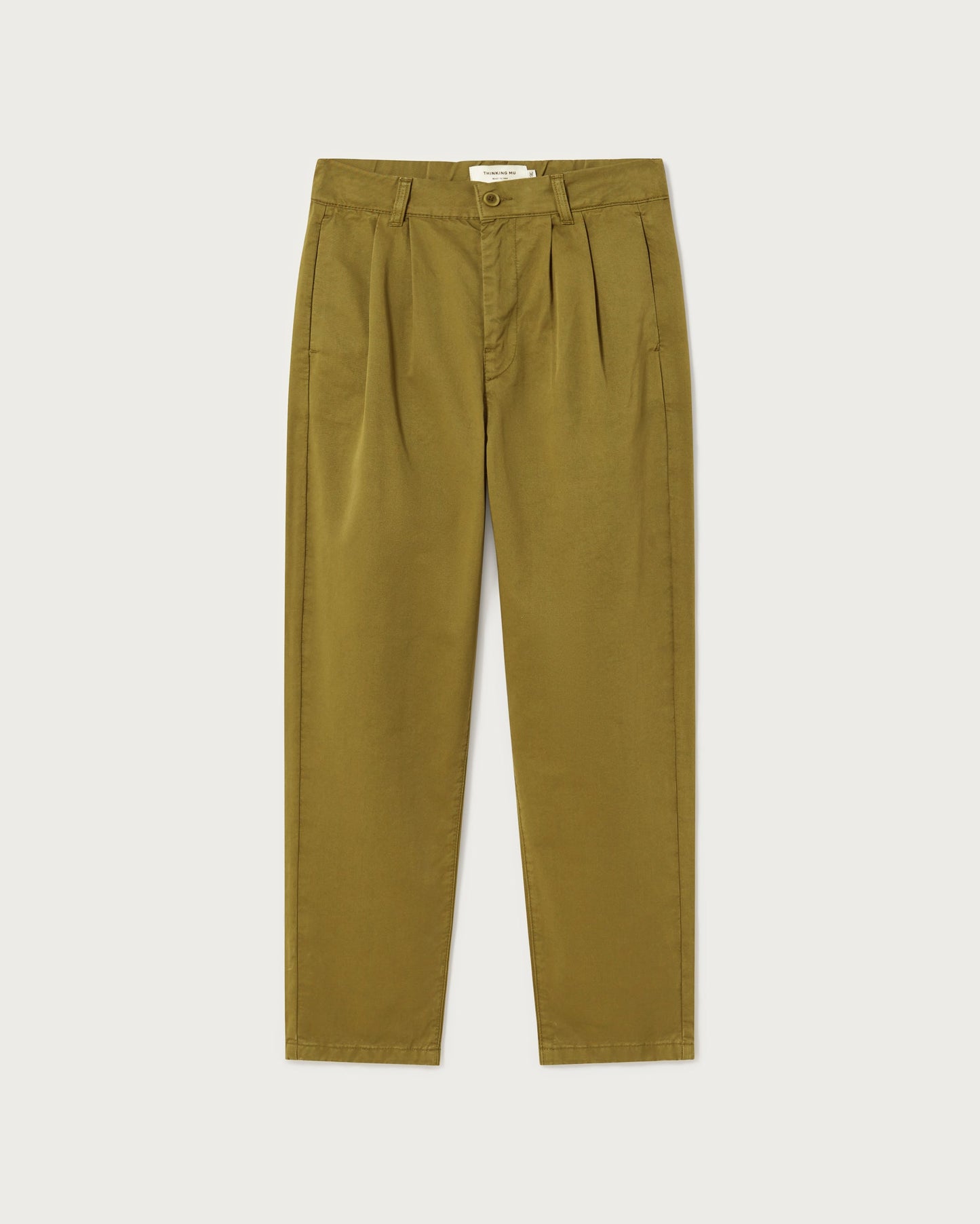 Pantalon droit kaki en coton bio - forest green rina pants