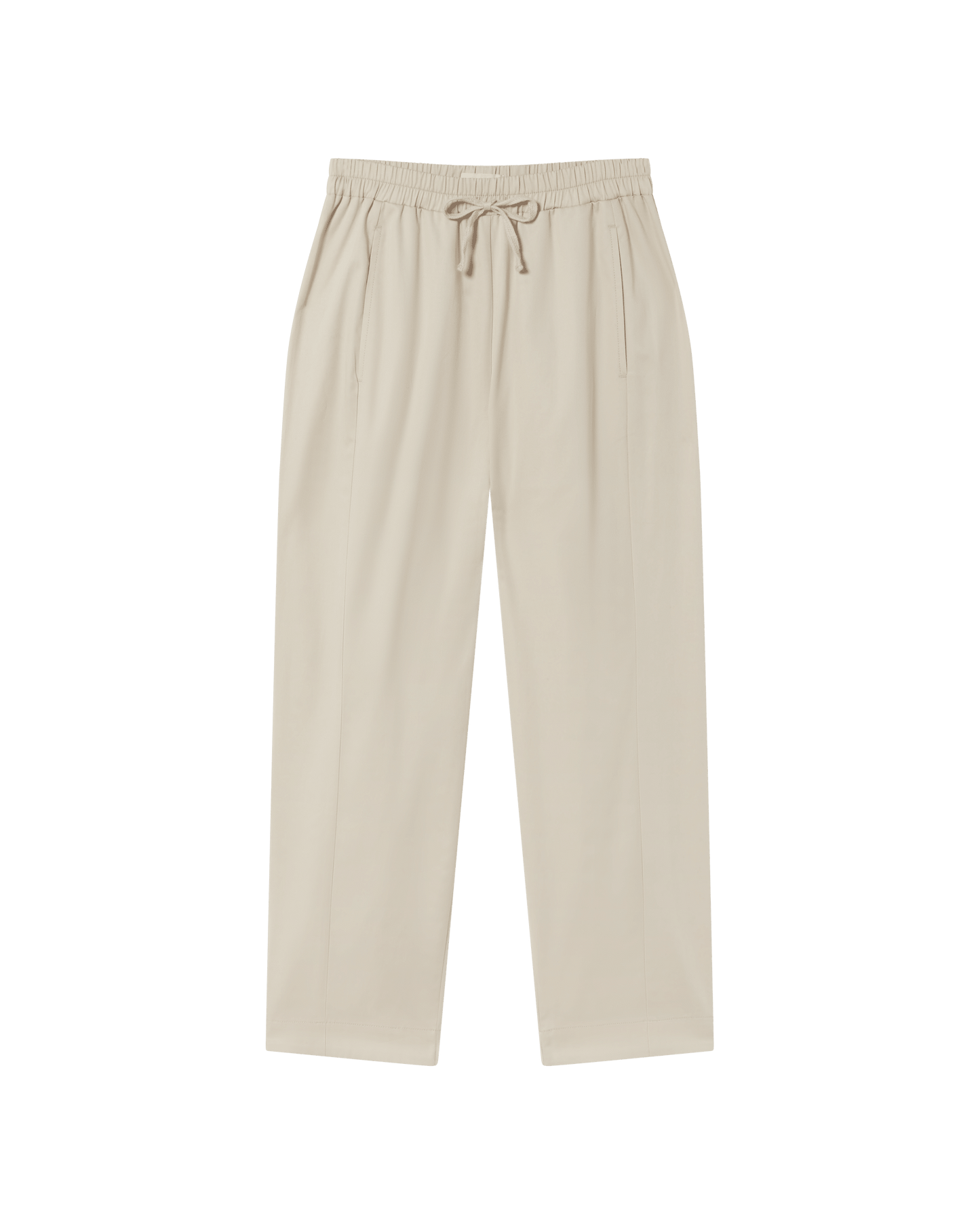 Pantalon droit léger en coton bio | Beige "fog seacell esther pants"