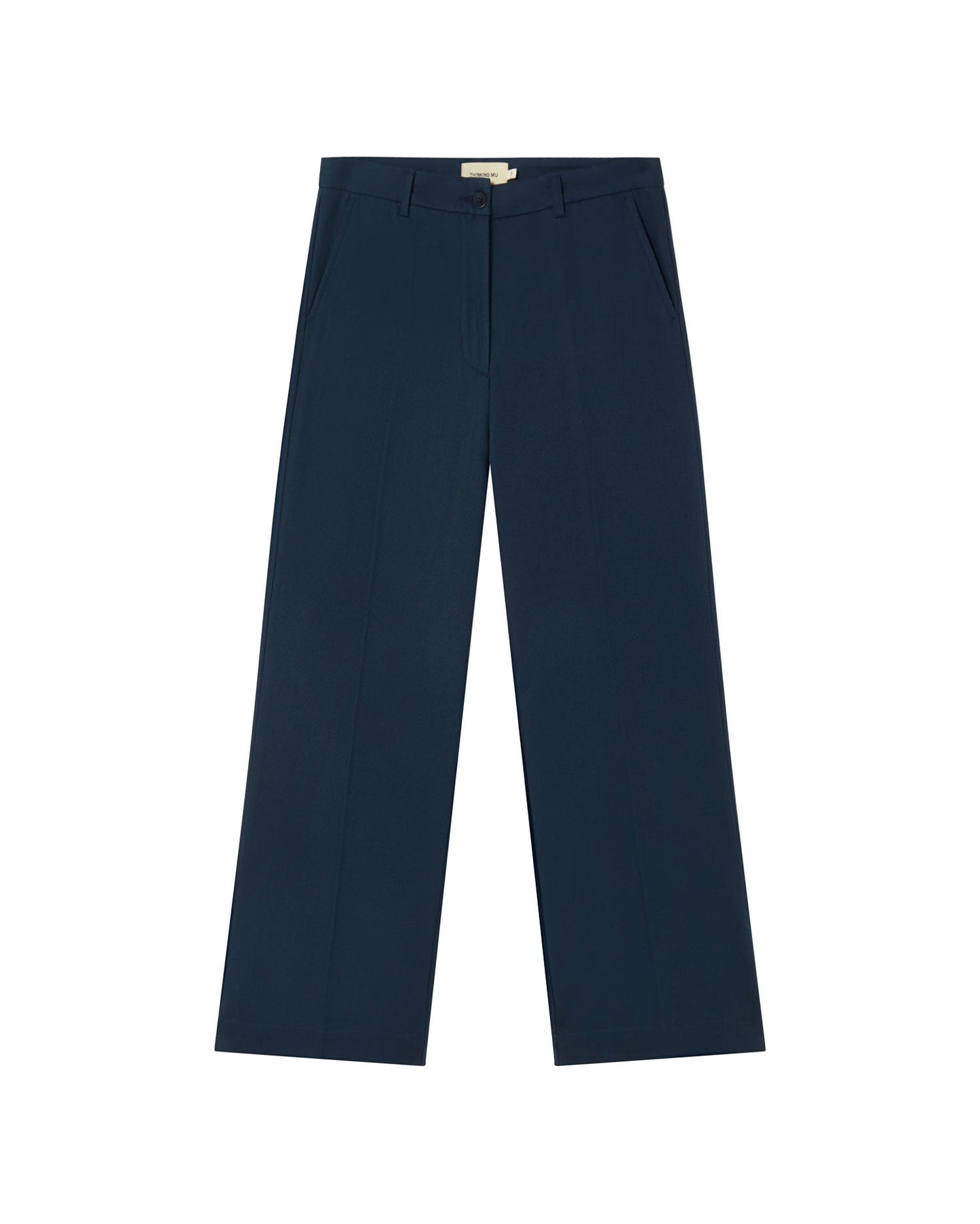 Pantalon ample en coton bio | bleu "blueberry hermione pants grey"