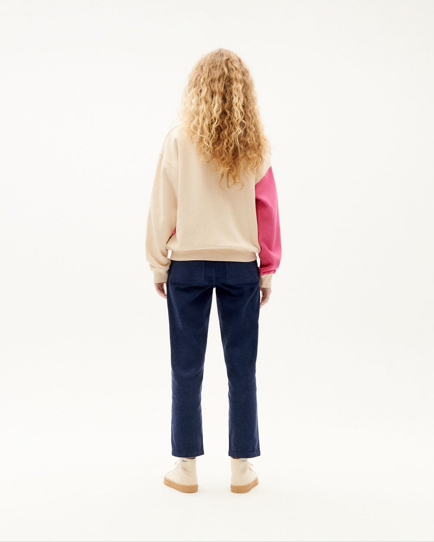 Sweatshirt à motif en coton bio - pink valley