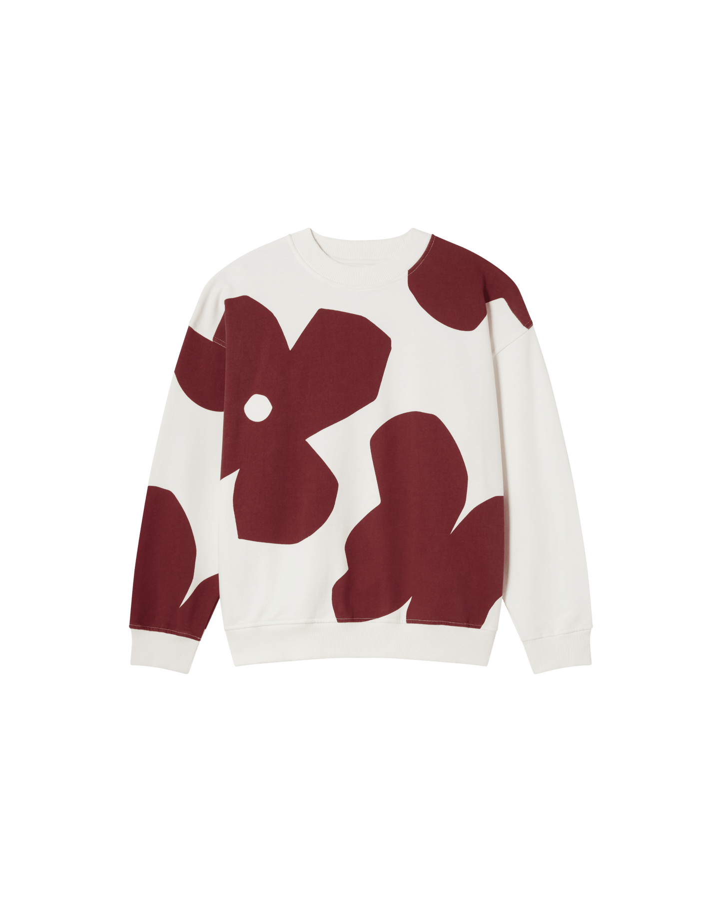 Sweat en coton bio | Blanc à motifs "butterfly super big rfd sweatshirt"