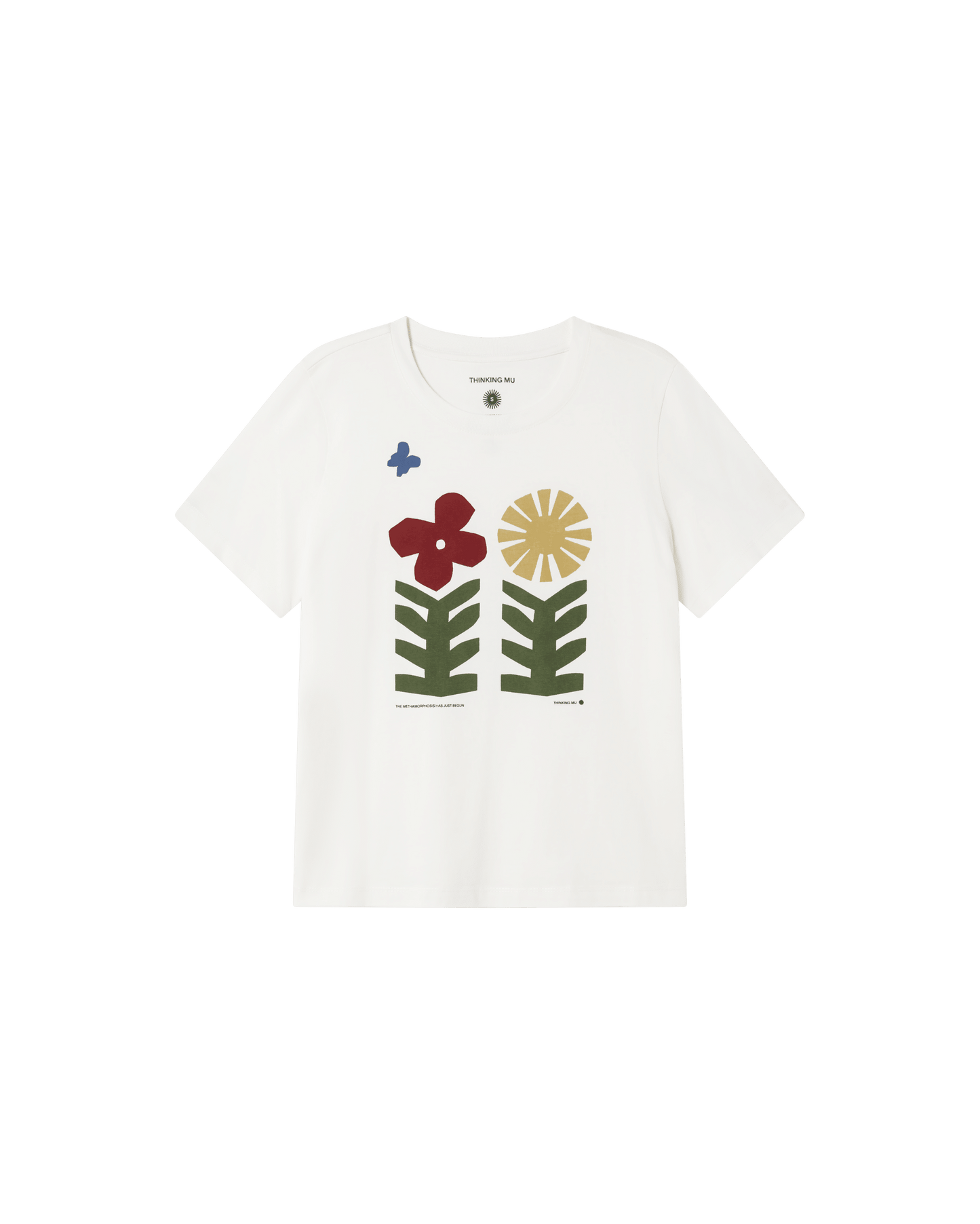 T-shirt imprimé en coton bio | Blanc à motifs "methamorphosis ida t-shirt snow white"