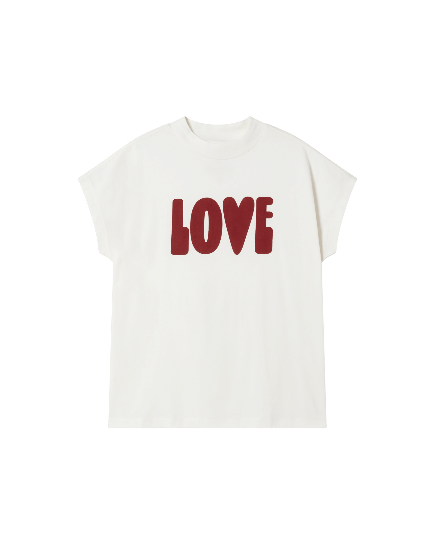 T-shirt imprimé en coton bio | Blanc "love volta t-shirt snow white"