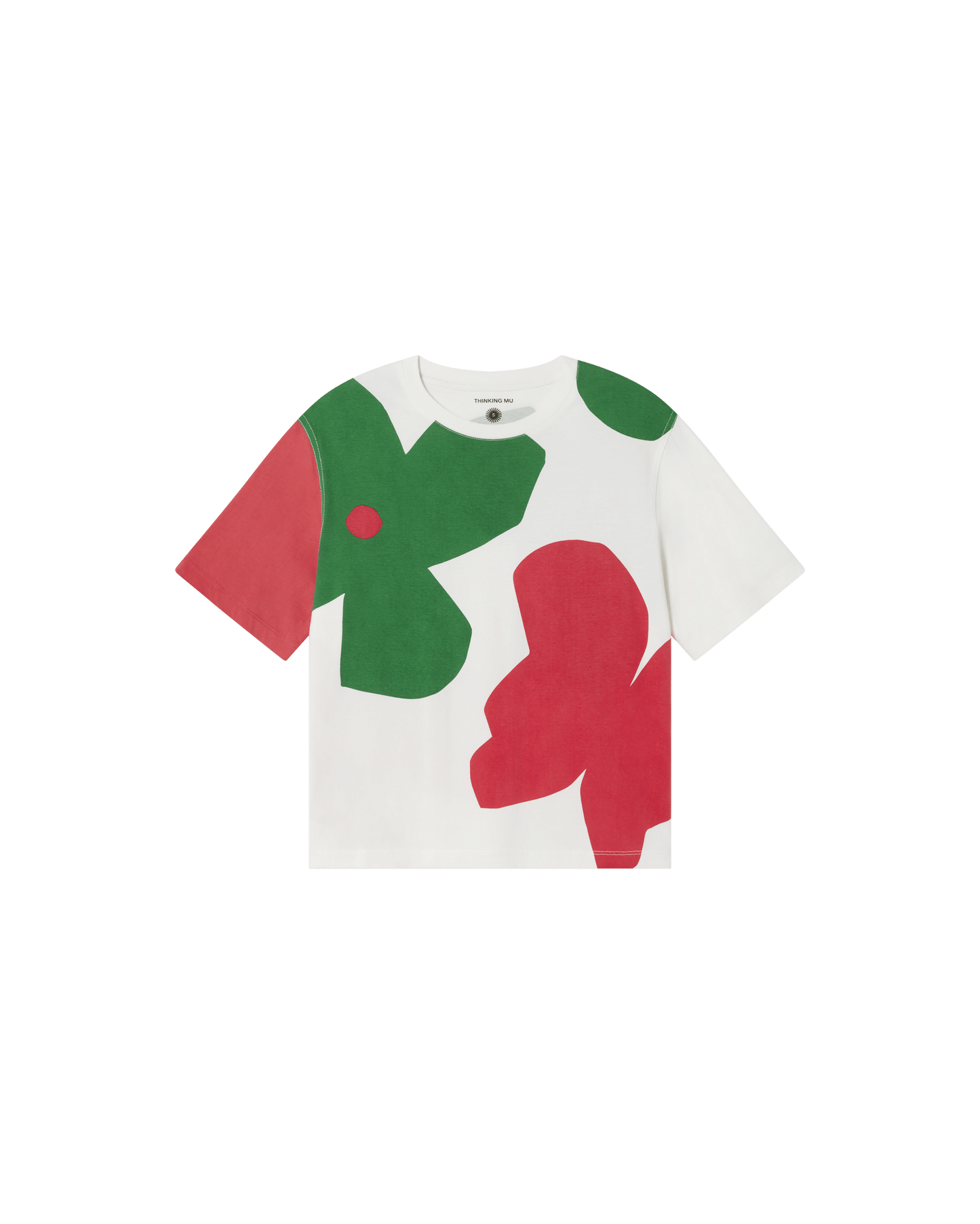 T-shirt en coton bio | blanc à motifs "butterfly super big lucia t-shirt snow white"