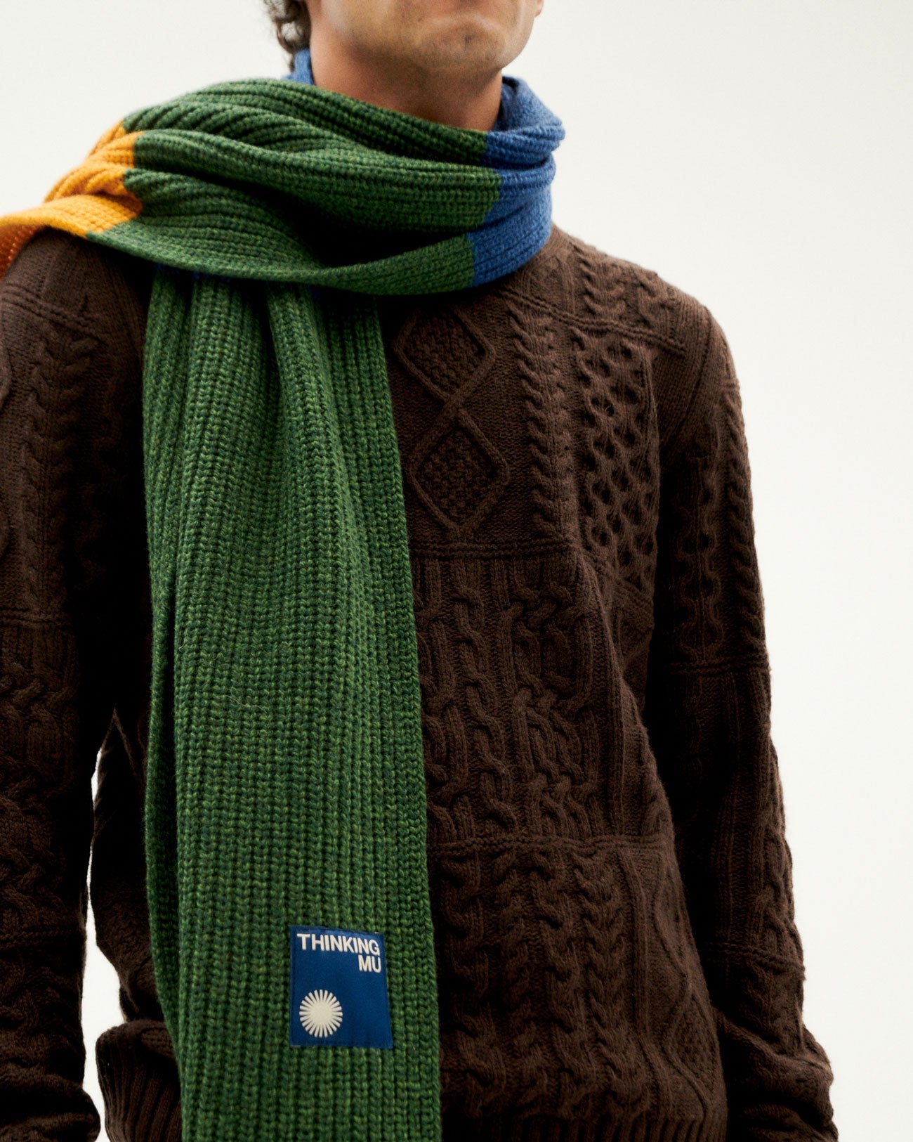 Echarpe en laine certifiée | multicolore "dark ghede scarf"