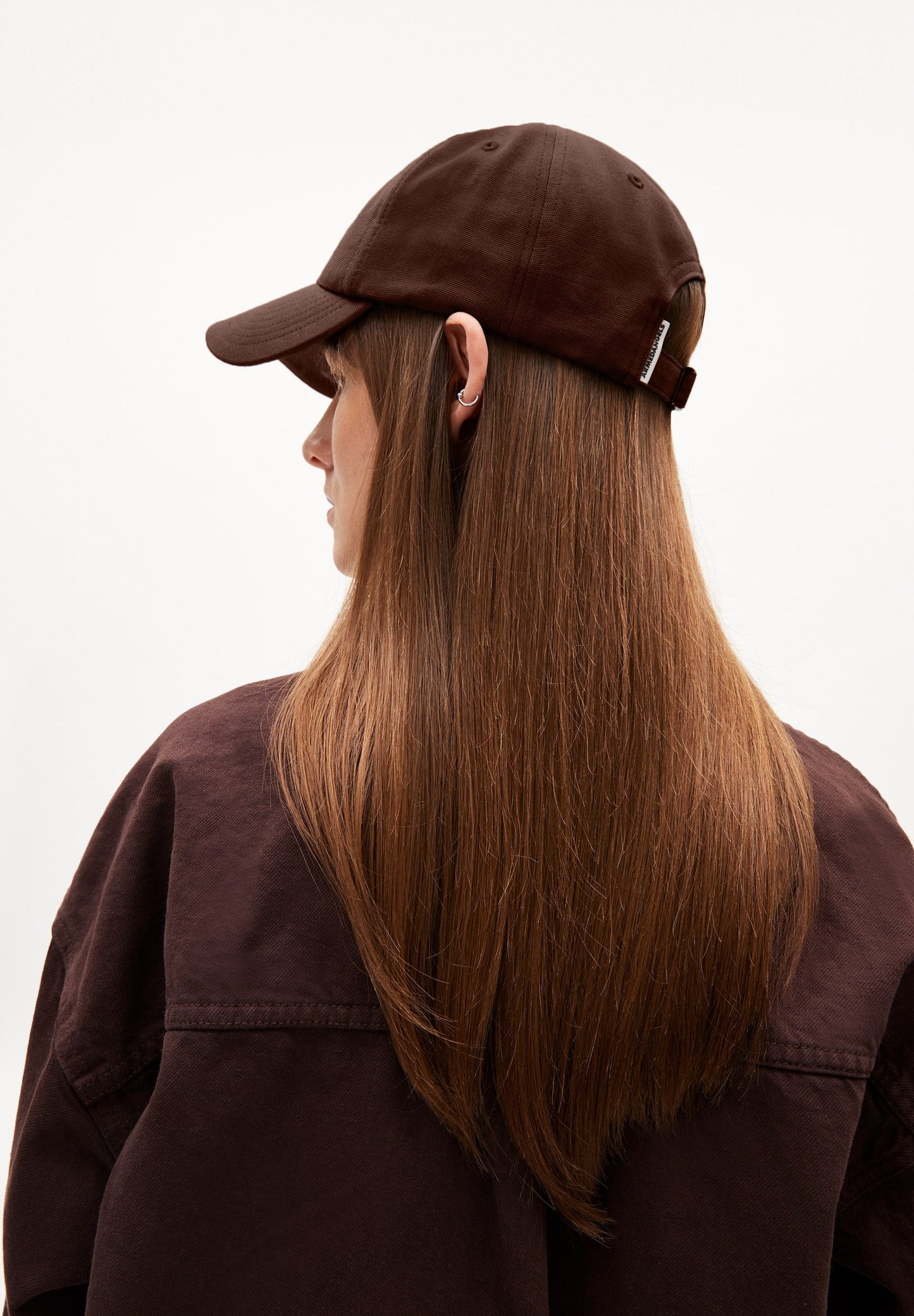 Casquette marron en coton bio - yenaas bold deep brown