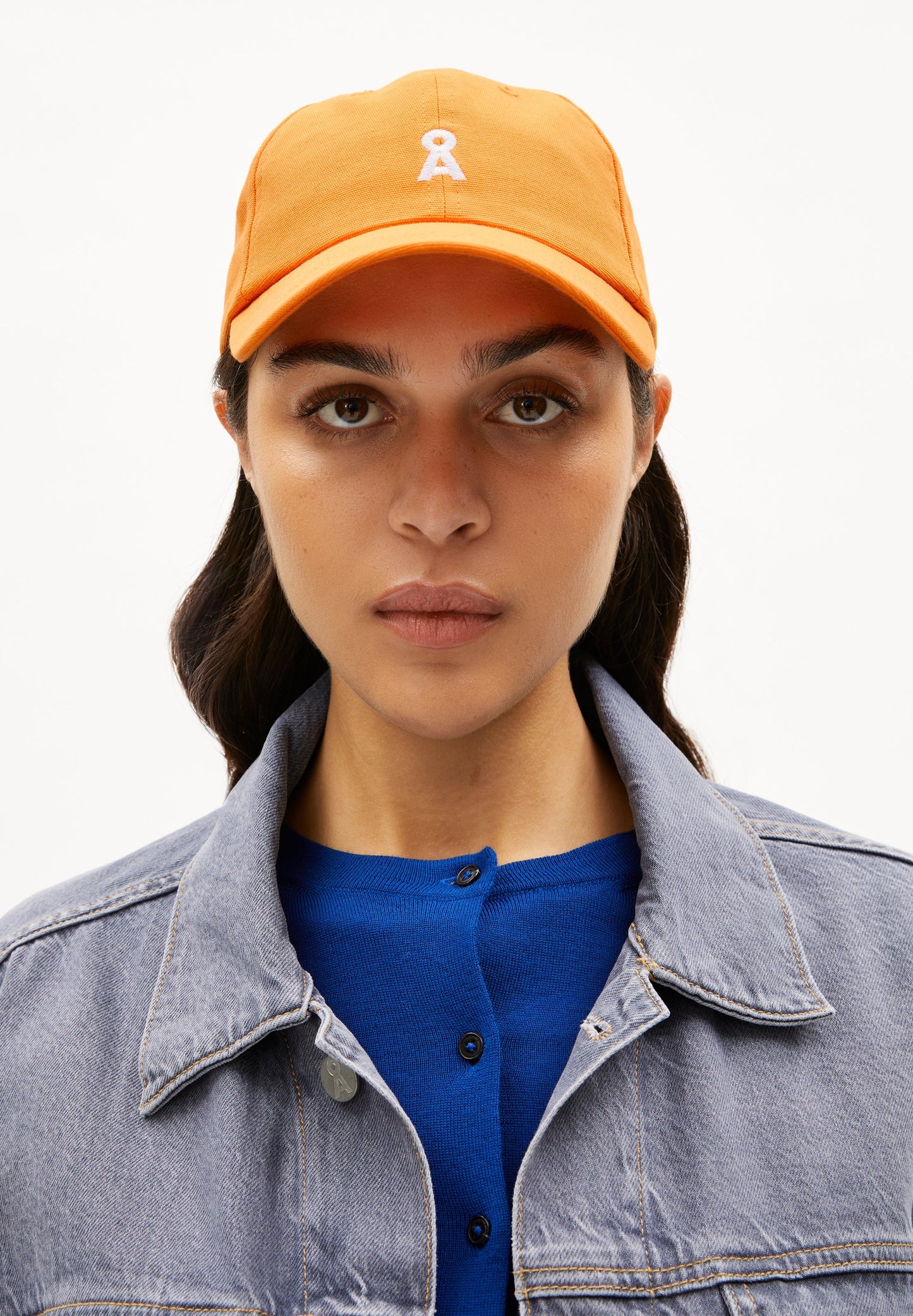 Casquette en coton biologique | orange "yenaas bold - light tangerine"