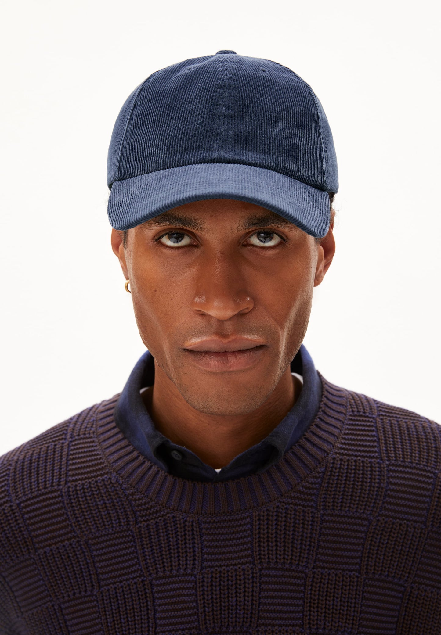 Casquette en velours de coton bio | marine "yenaas corduroy night sky"