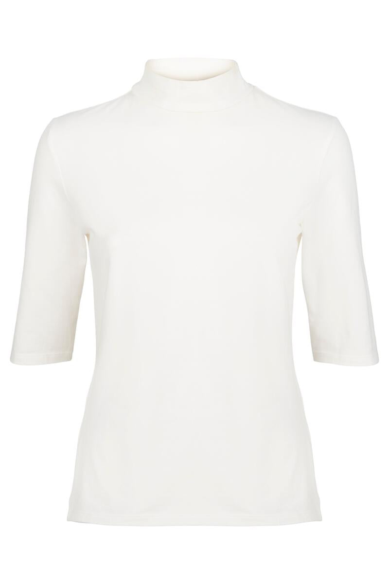 T-shirt manches 3/4 blanc en coton bio - Cecily