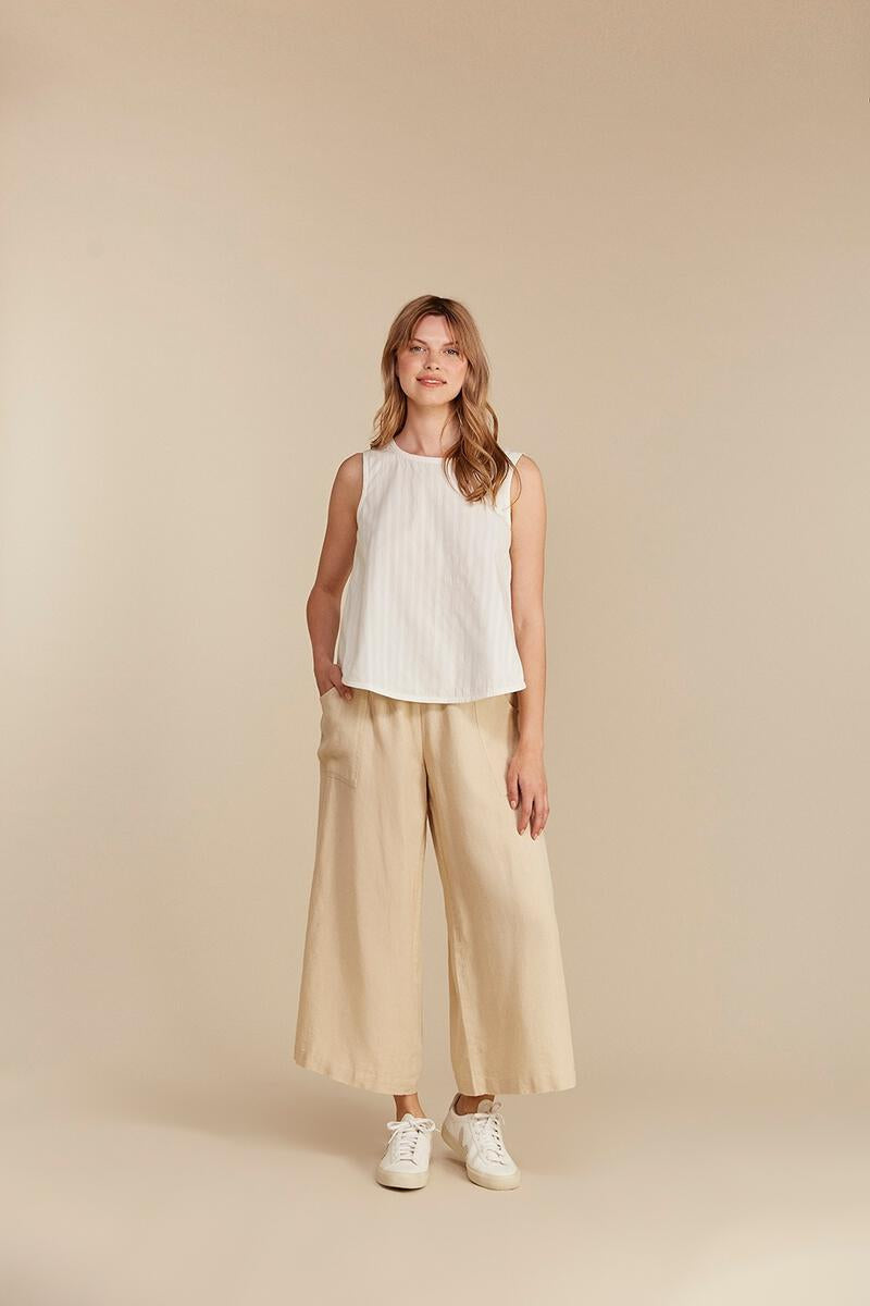Top blanc en coton bio - tavi top eco white