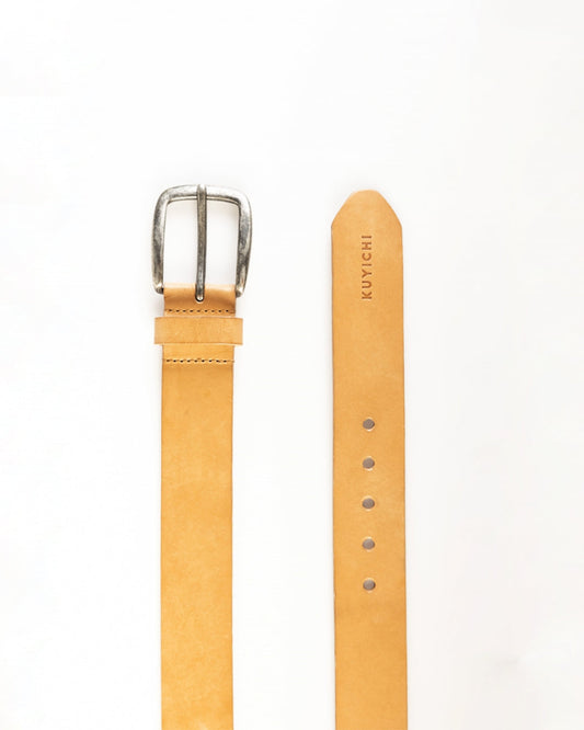 Ceinture en cuir tannage végétal | beige "dean natural"
