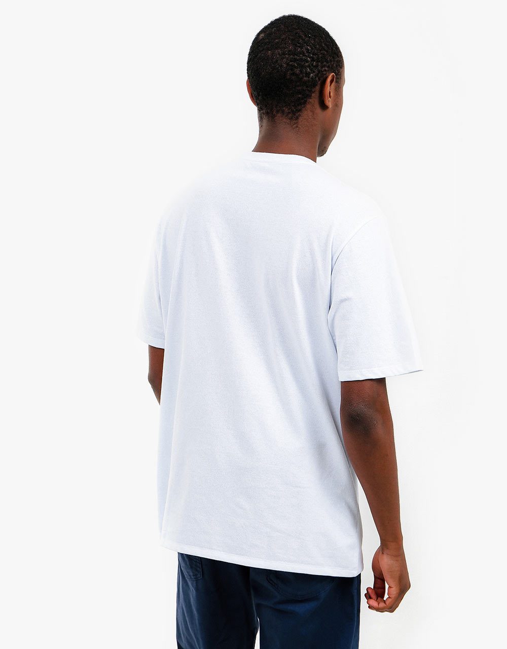 T-shirt blanc avec poche en recyclé - Boardshort label pocket