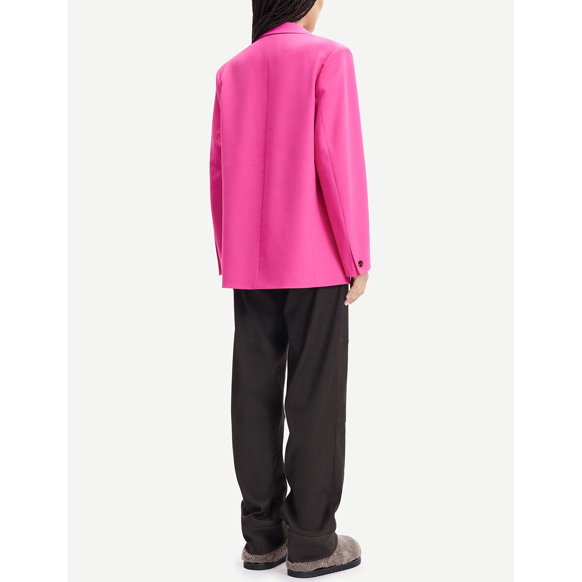 Blazer rose en ecovero et matière recyclée - haven blazer fandango pink