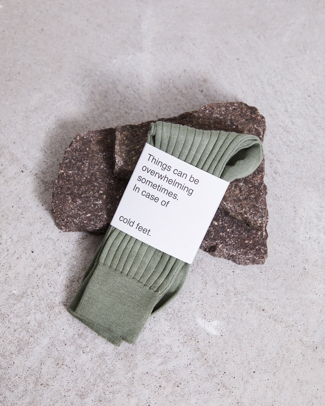 Chaussettes côtelées en coton bio | vert "socks sea spray"