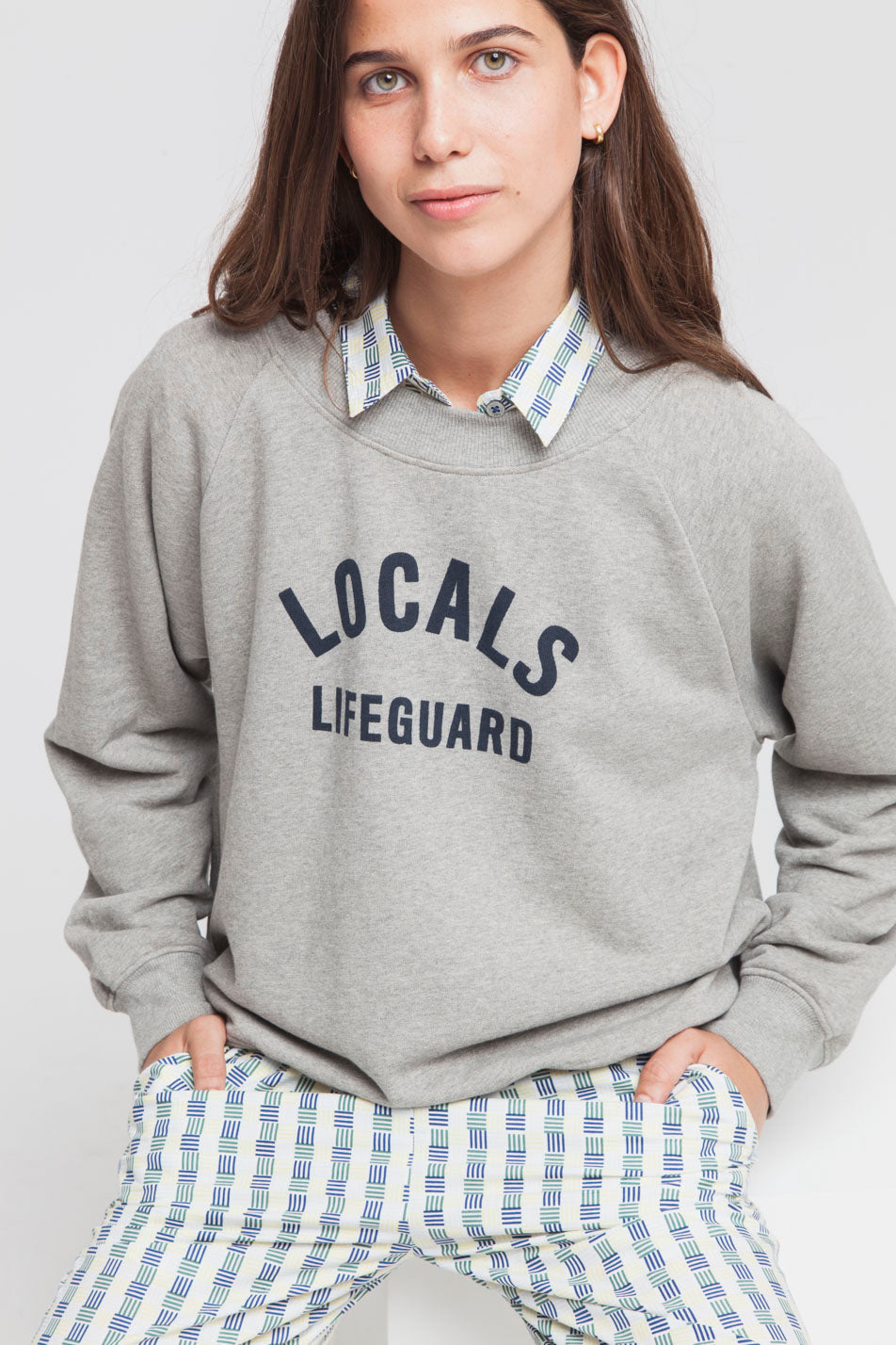 Sweat gris en coton bio - Locals Lifeguard