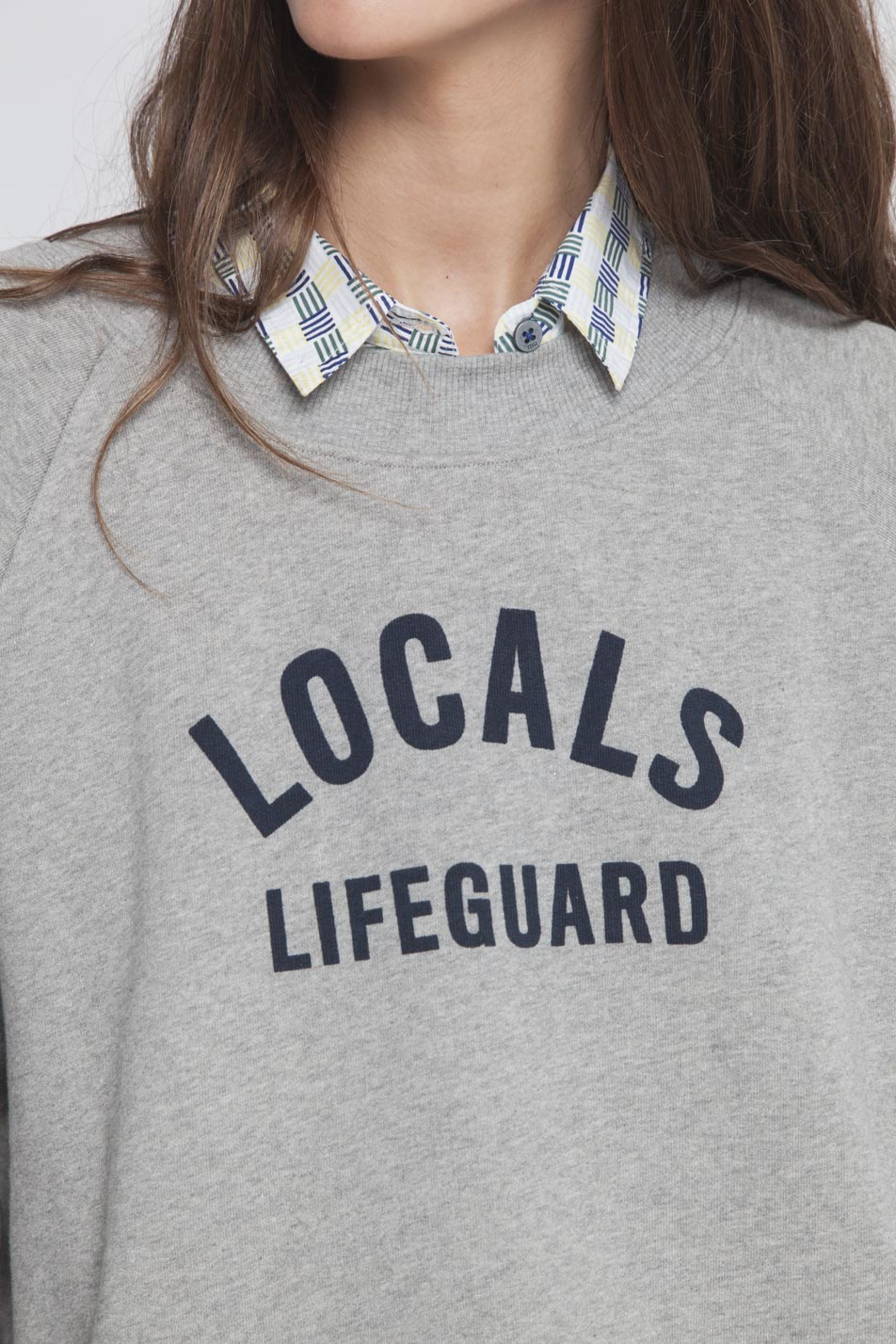 Sweat gris en coton bio - Locals Lifeguard
