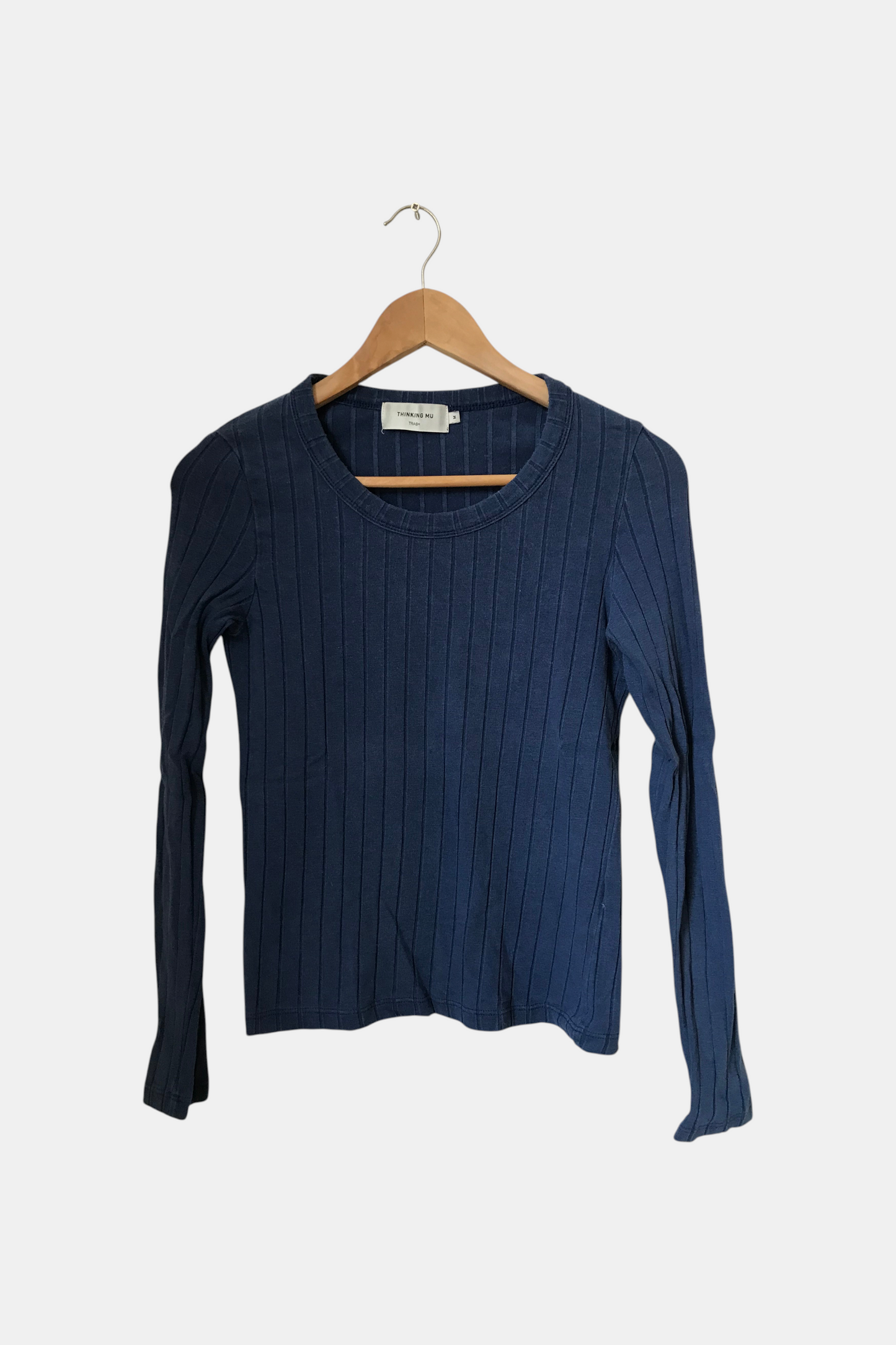 T-shirt manches longues en refibra et coton bio | bleu "navy trash casilda"