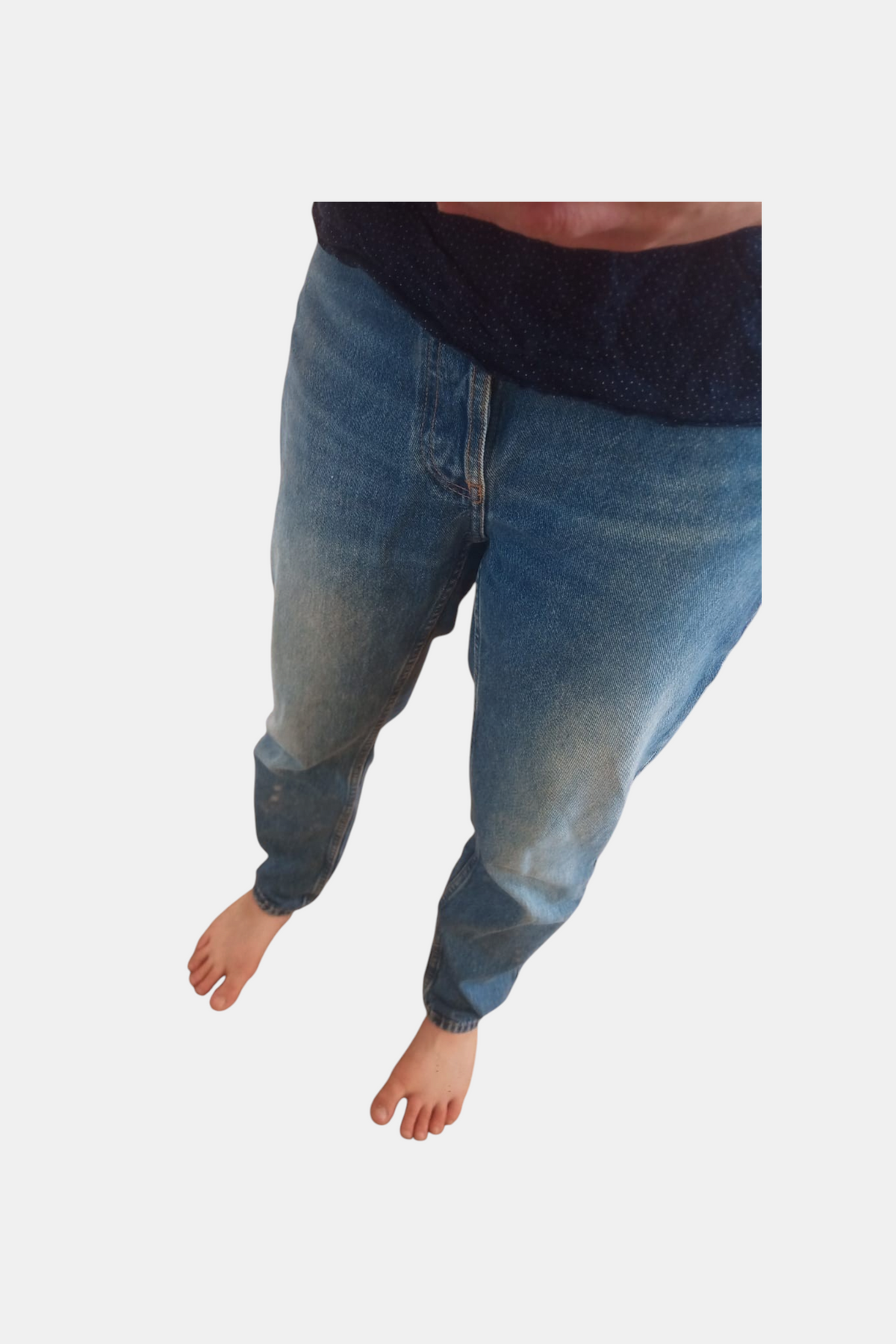 Jean mom en coton bio | bleu 'breezy britt casual blue'