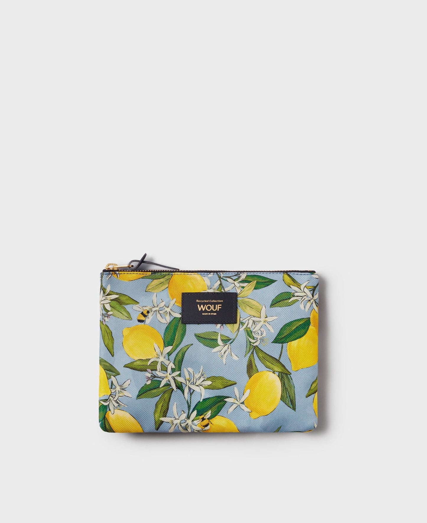 Pochette motif citrons en matière recyclée | multicolore "capri pouch citrons"