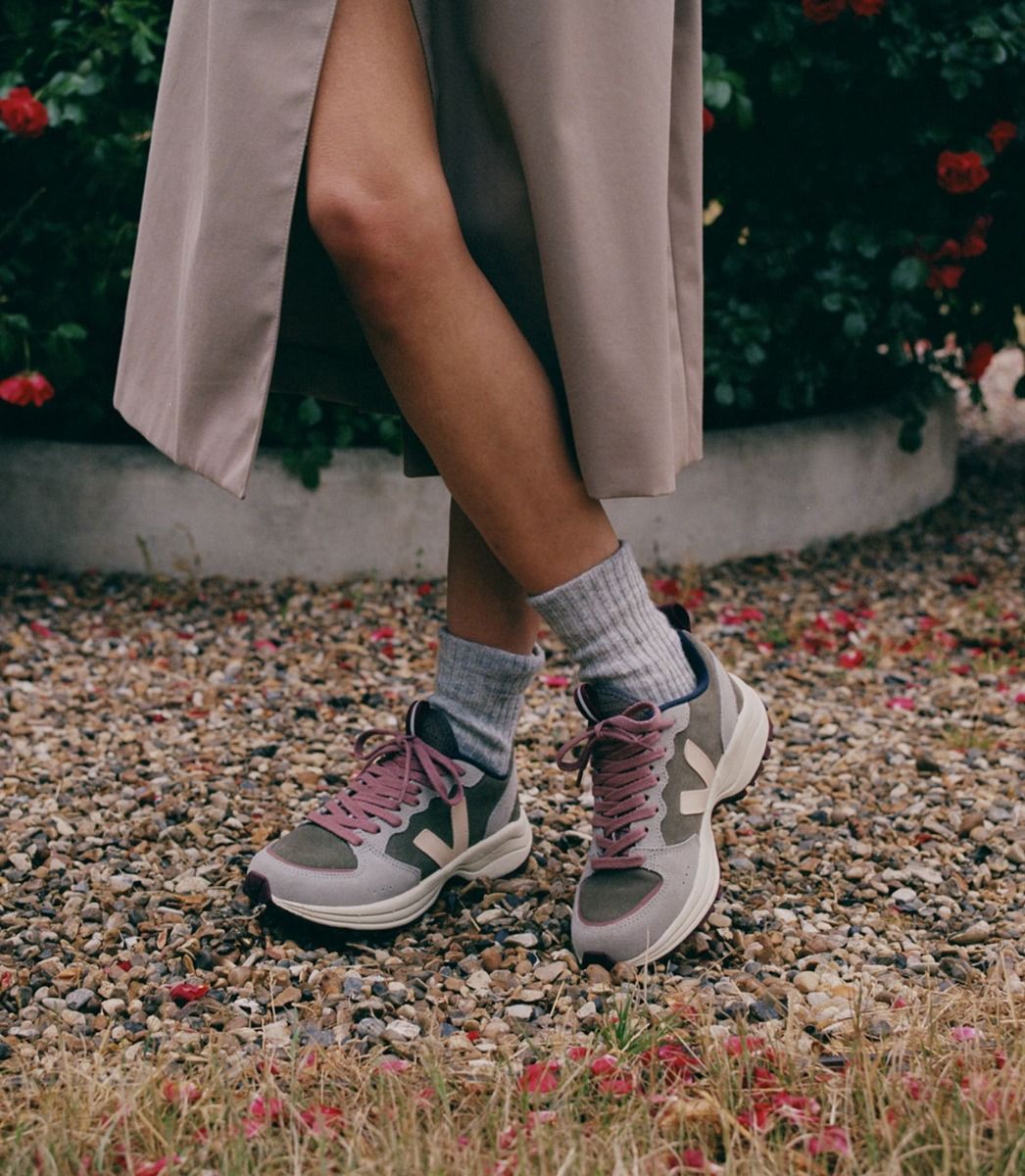 Baskets venturi suede kaki sable oxford-grey