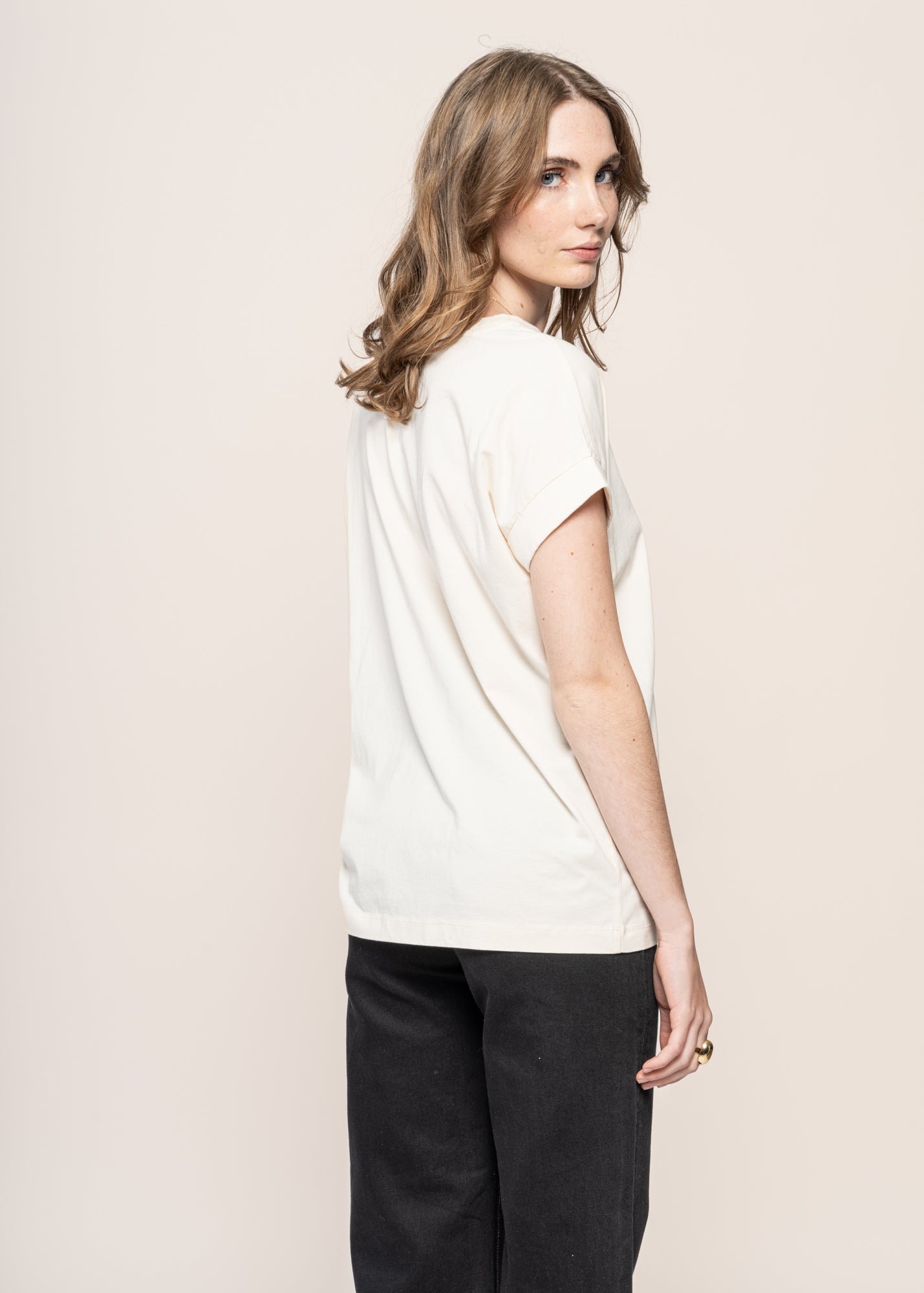 T-shirt en coton bio non teinté | écru "idaara undyed"