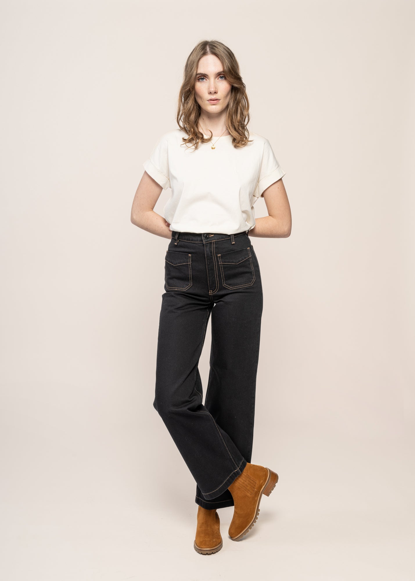 T-shirt en coton bio non teinté | écru "idaara undyed"