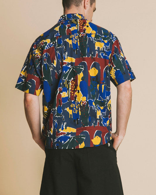 Chemise manches courtes imprimé en coton bio - Market
