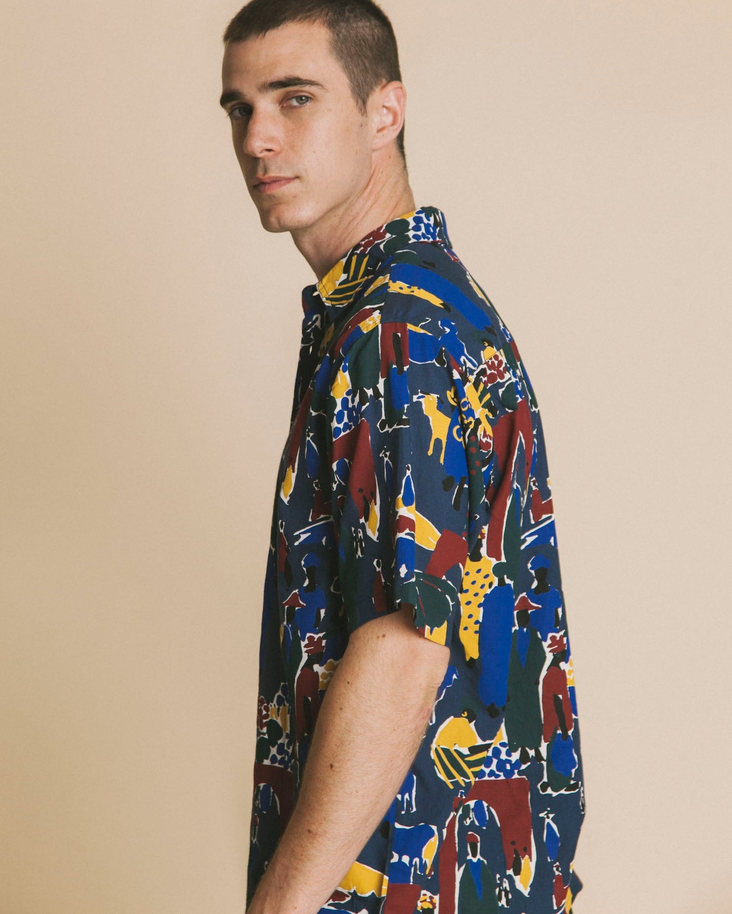 Chemise manches courtes imprimé en coton bio - Market