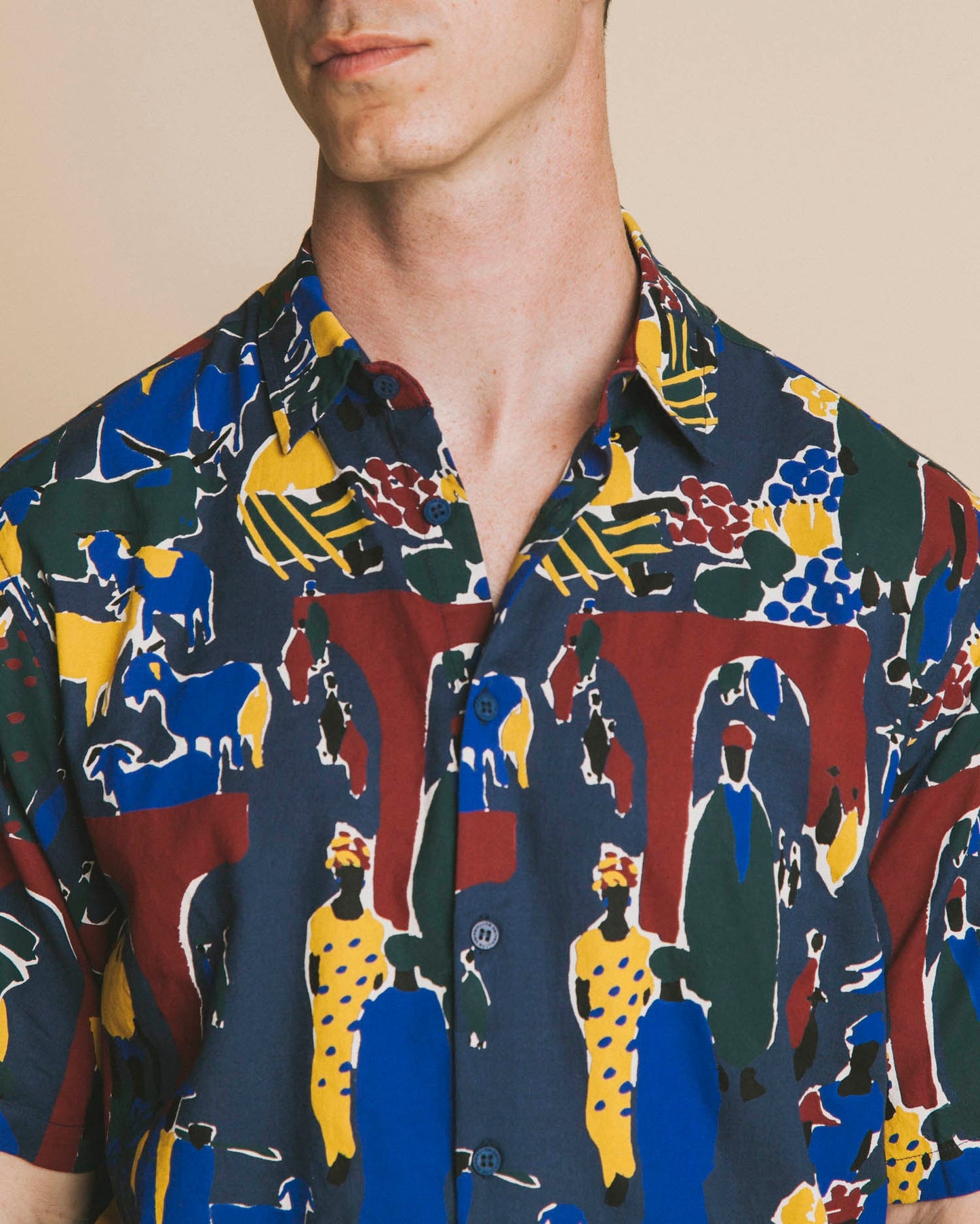 Chemise manches courtes imprimé en coton bio - Market