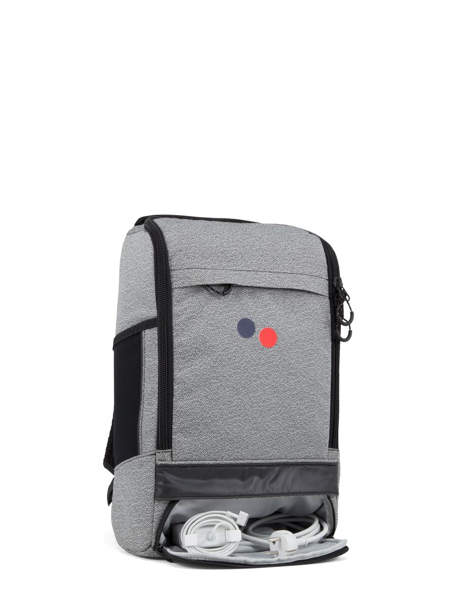Sac à dos gris et noir en plastique recyclé - cubik medium