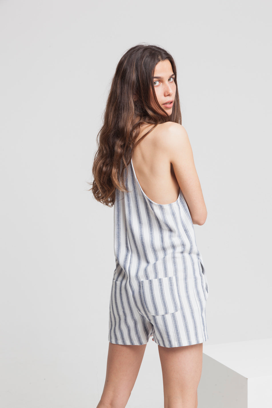 Combishort rayée en matières recyclées - Lilly