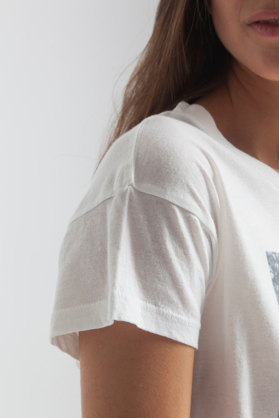 T-shirt imprimé blanc en coton bio - Nothing To Hide