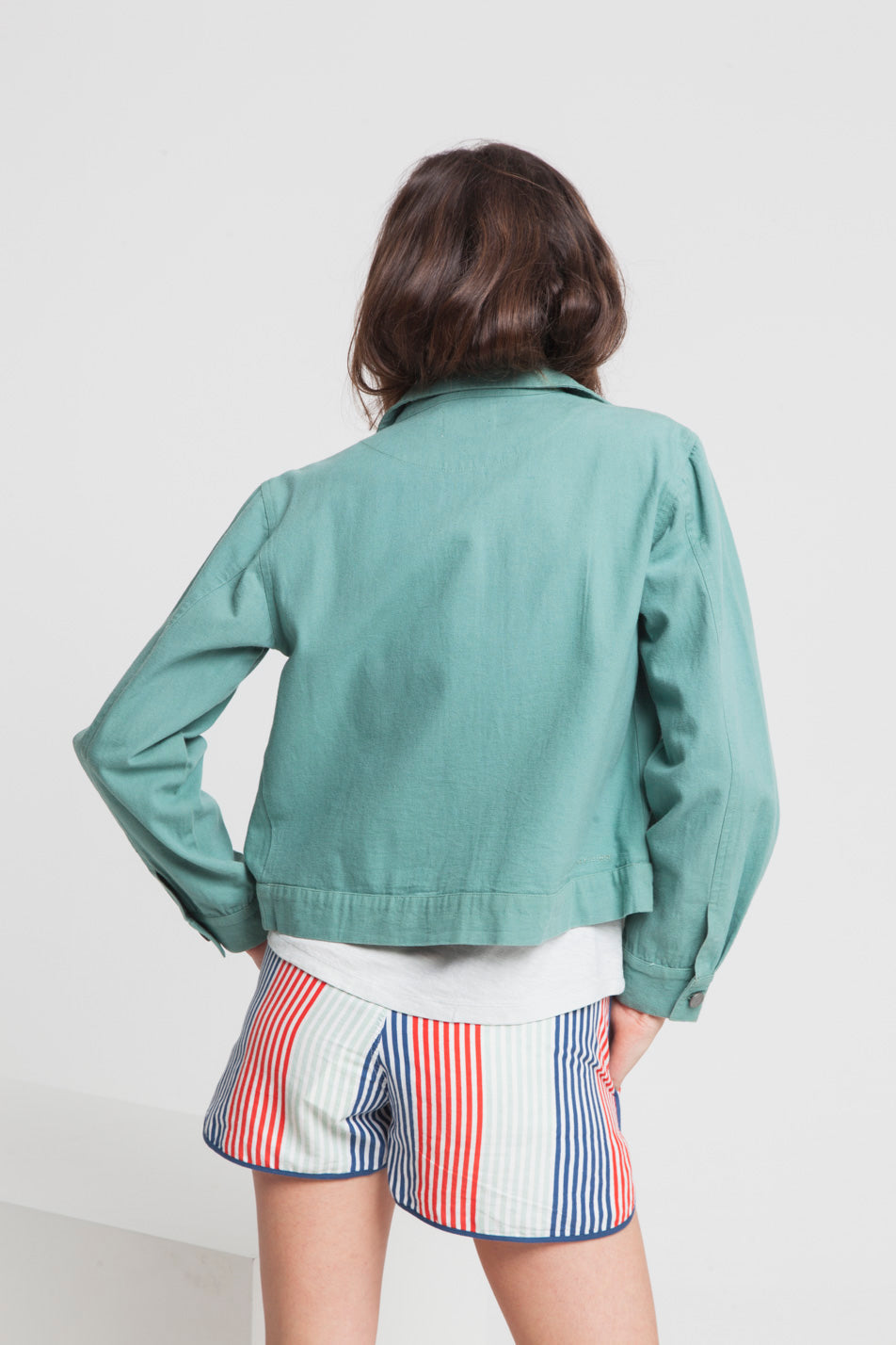 Veste unie verte en coton bio - Gypsy