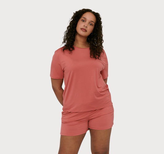 Short léger en tencel - framboise "cedar"
