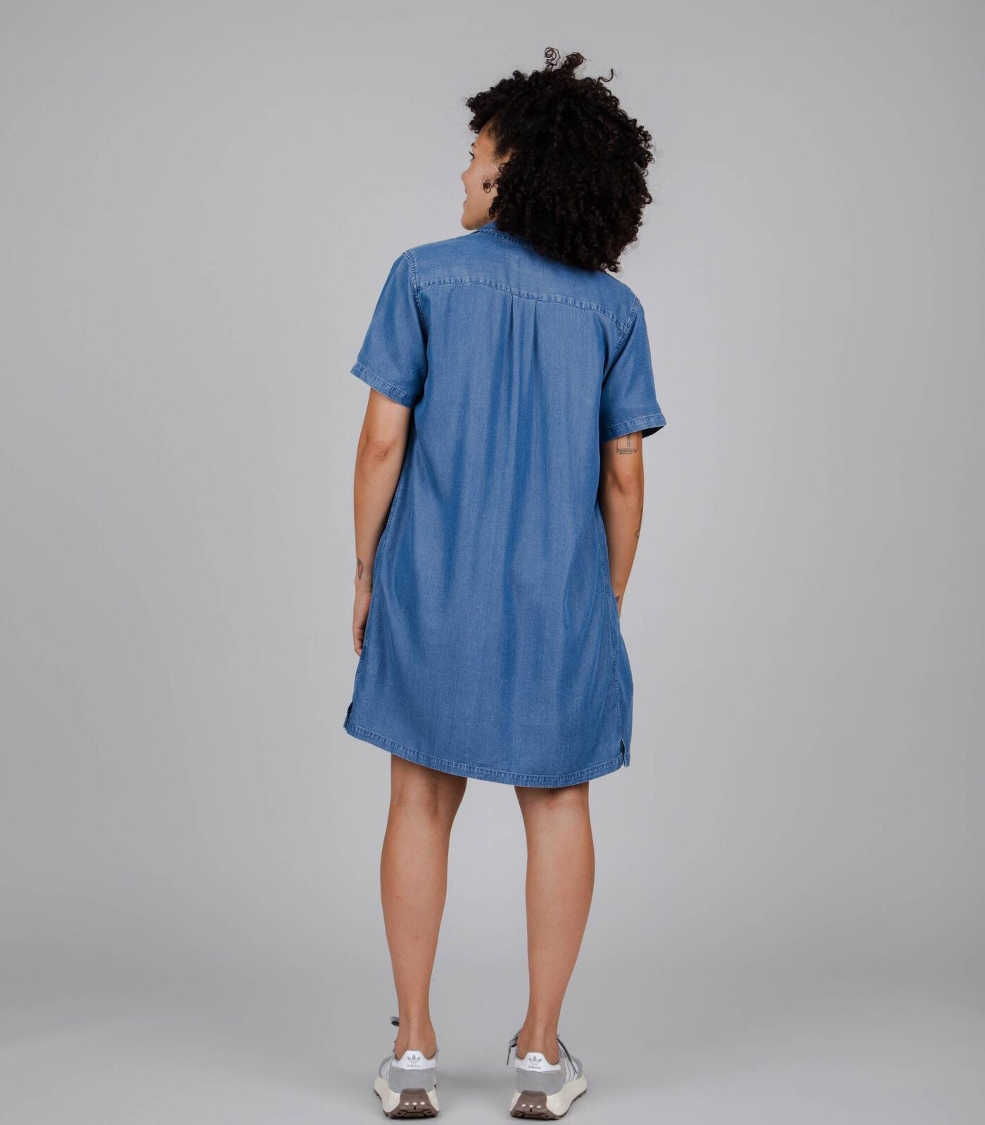 Chemise longue bleue en tencel - denim aloha overshirt indigo blue