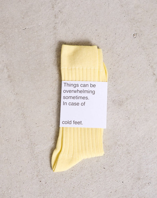 Chaussettes en coton biologique | jaune "socks - faded lemon"
