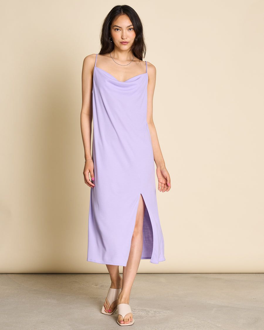Robe midi à bretelles en tencel | Lilas "midi dress helen lavender"