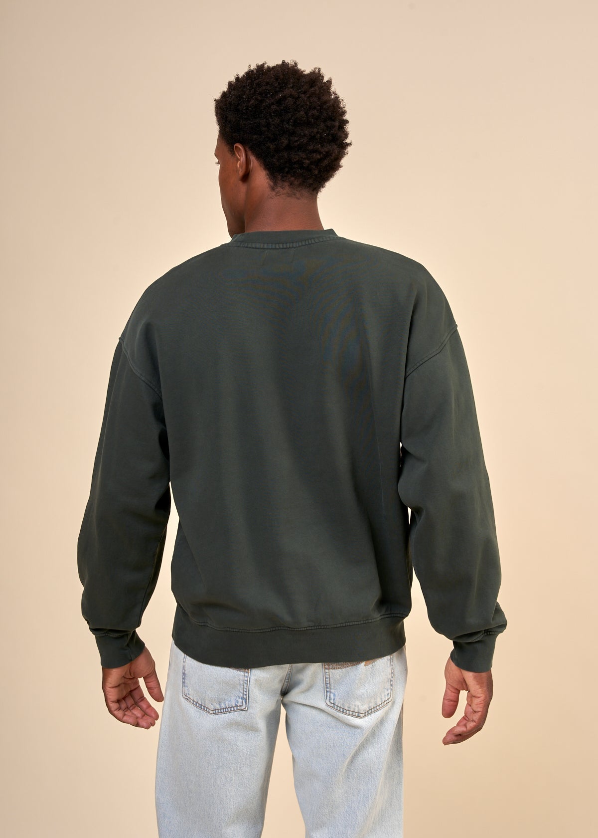 Sweat mixte oversize en coton bio | Vert forêt "midnight forest"