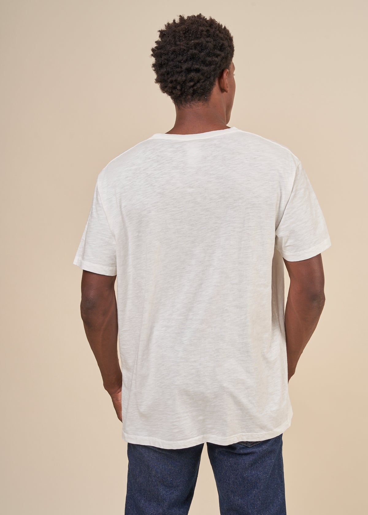 T-shirt en coton bio | blanc "roffe tee offwhite"