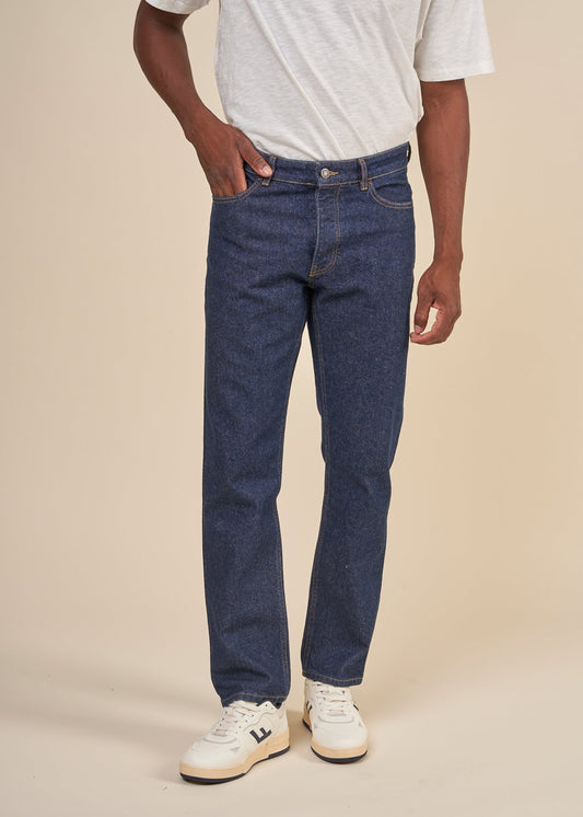 Jean droit en coton recyclé | Bleu "chuck regular straight denim classic indigo"