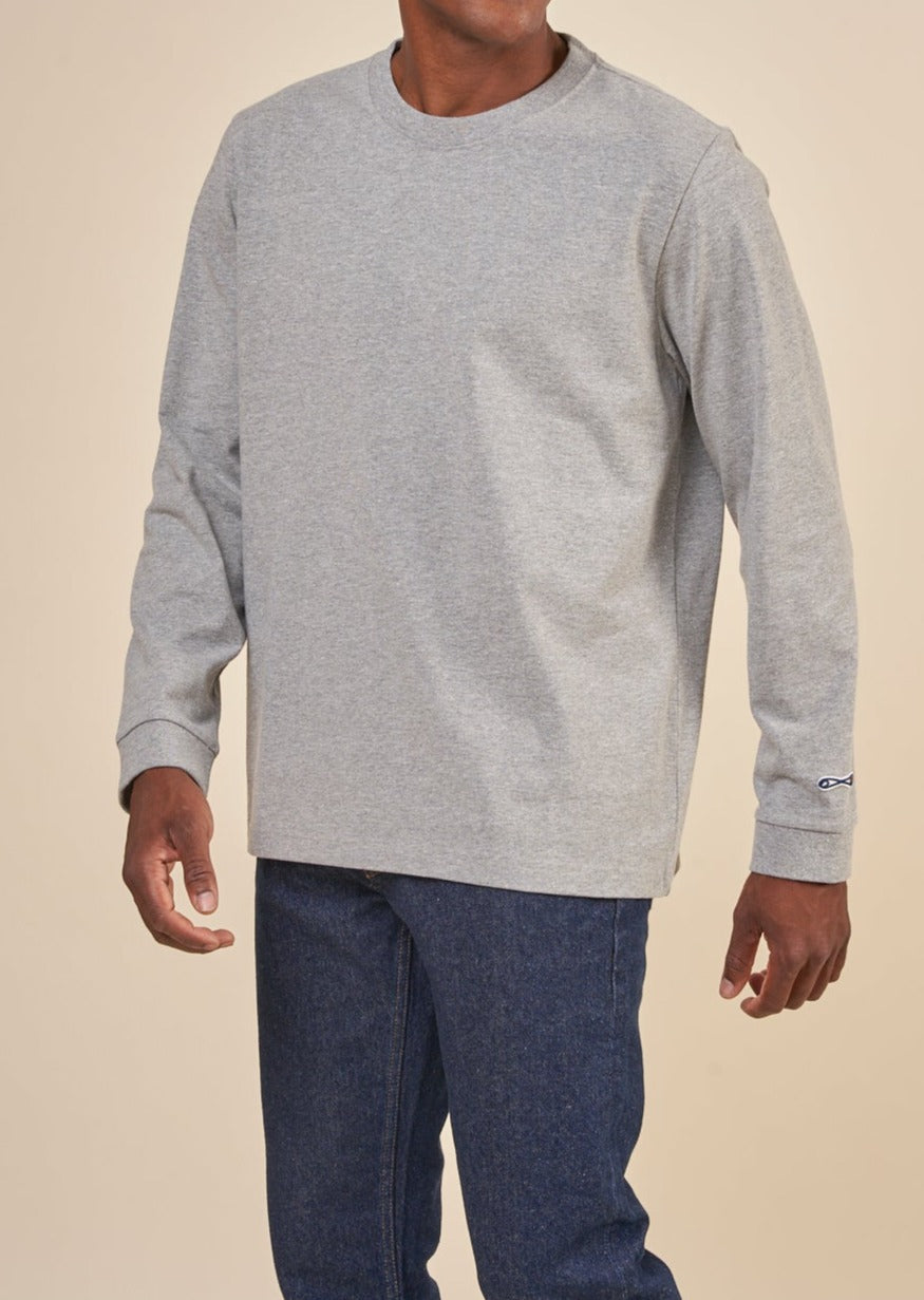 T-shirt manches longues en recyclé | gris "long sleeve tee rebirth greymelange"