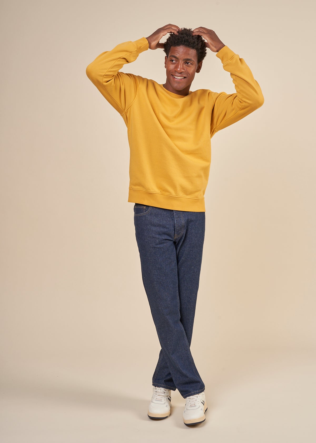 Sweat en coton bio | jaune moutarde "Burned Yellow"