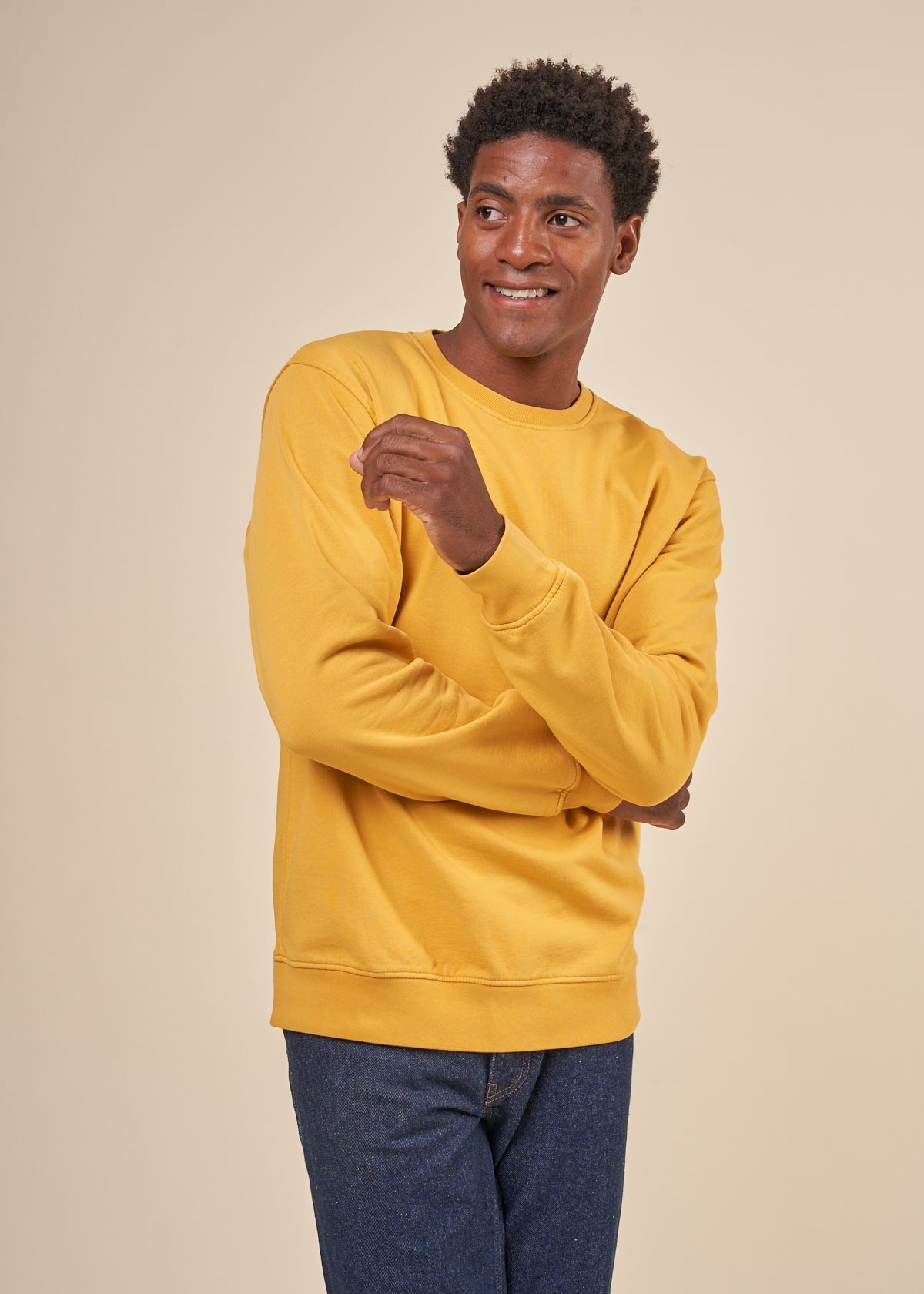 Sweat en coton bio | jaune moutarde "Burned Yellow"