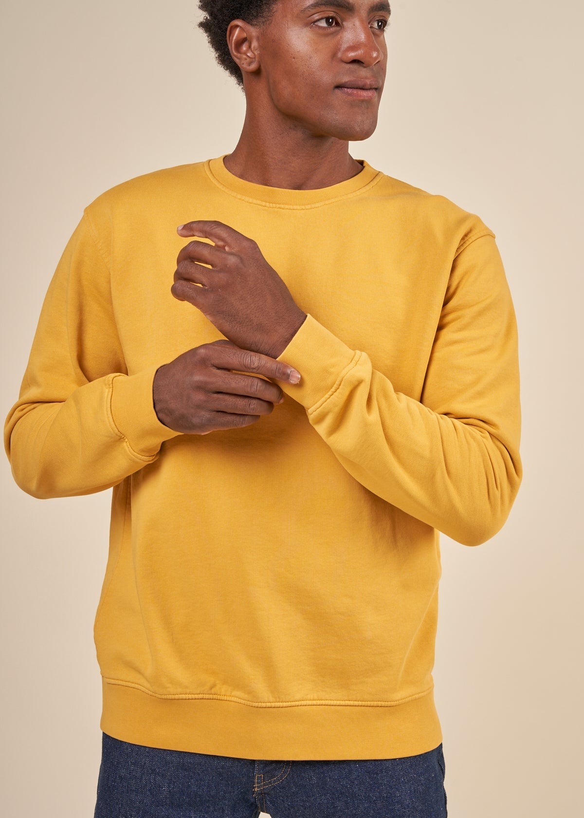 Sweat en coton bio | jaune moutarde "Burned Yellow"