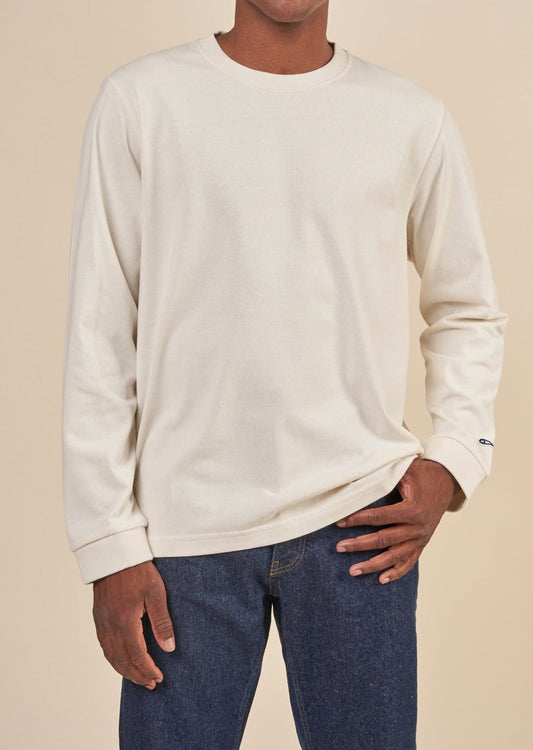 T-shirt manches longues en recyclé | blanc "long sleeve tee rebirth offwhite"