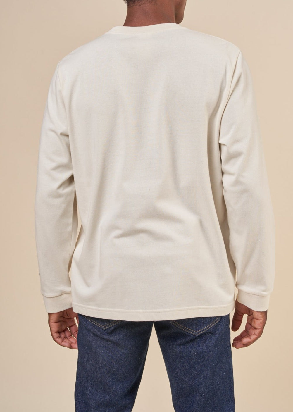 T-shirt manches longues en recyclé | blanc "long sleeve tee rebirth offwhite"